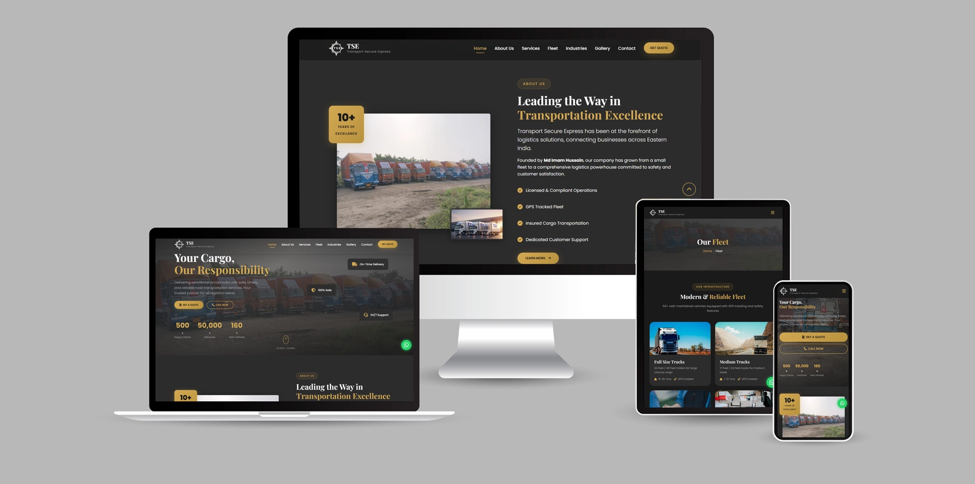 Transport Secure Express – Logistics & Road Transportation Website